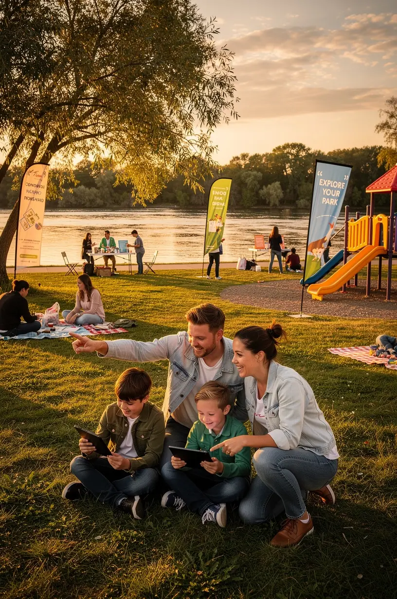 Citizen scientists monitoring local ecosystems for environmental health.