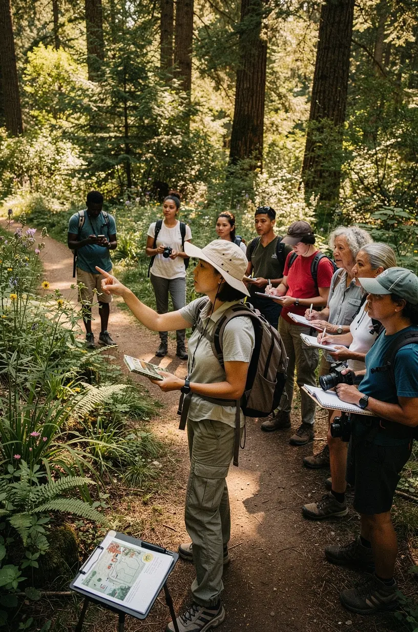Community members collaborating on local ecosystem restoration.