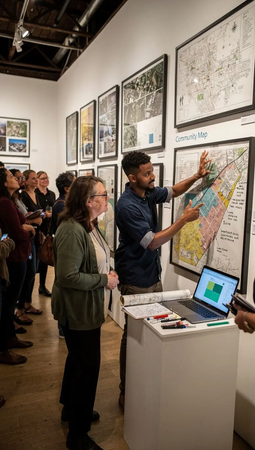 Urban landscape showcasing diverse native plant species